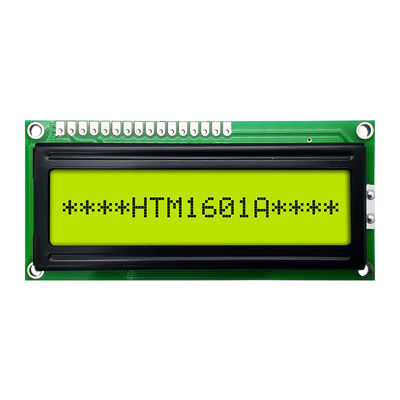 59.46x5.96mm 16x1 Character LCD Display พร้อมไฟพื้นหลังสีขาว HTM-1601A