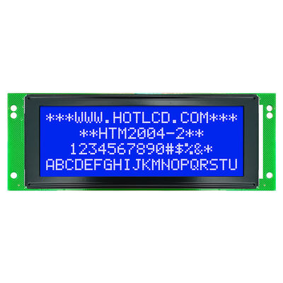 โมดูล LCD ตัวอักษร 4X20 ที่ทนทานพร้อมไฟพื้นหลังสีขาวด้านข้าง HTM2004-2