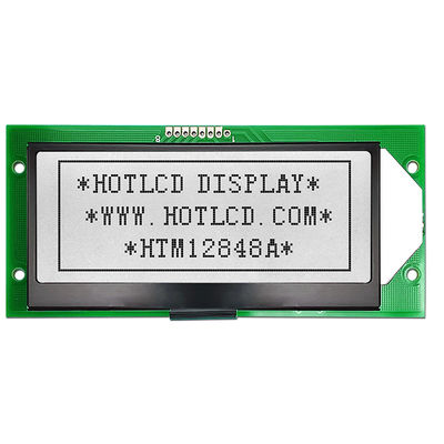 จอแสดงผลกราฟิก LCD ขาวดำ 128X48 COG พร้อมไฟพื้นหลังสีขาว
