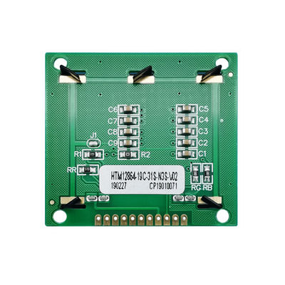 128X64 โมดูลกราฟิก LCD FSTN พร้อมไฟพื้นหลังสีขาว HTM12864-19C