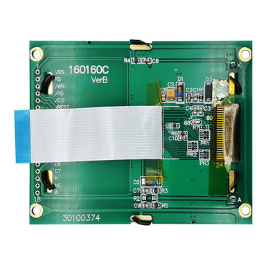 160X160 โมดูลกราฟิก LCD FSTN พร้อมไฟพื้นหลังสีขาว UC1698 HTM160160C