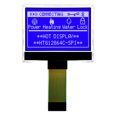 โมดูล LCD COG 128X64 ST7567 จอแสดงผล SPI FSTN พร้อมไฟพื้นหลังสีขาว HTG12864C-SPI