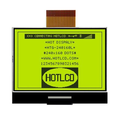 18PIN 240x160 COG LCD โมดูล UC1698 พร้อมไฟพื้นหลังสีขาวด้านข้าง HTG240160L