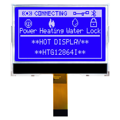 ชิป SPI ขนาด 128X64 บนจอแก้ว LCD พร้อมไฟพื้นหลังสีขาว HTG12864I