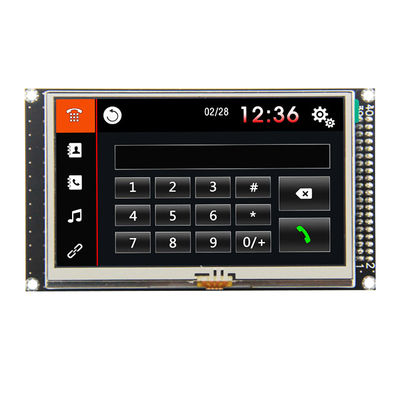 4.3 นิ้ว 16 บิตโมดูล TFT LCD MCU8 อินเทอร์เฟซ SSD1963 Resistive Touch LCM-TFT043T1