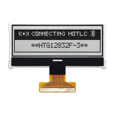 128X32 กราฟิก COG LCD ST7565R | FSTN + จอแสดงผลพร้อมไฟพื้นหลังสีเทา/HTG12832F-3