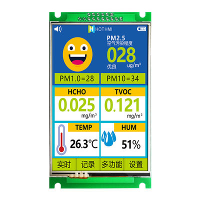 3.5 นิ้ว 320X480 จอแสดงผล LCD UART RS232 Resistive Touch 200cd/m2