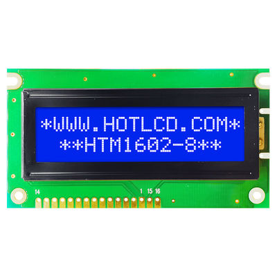 โมดูล LCD ตัวอักษร 2X16 LCM พร้อมไฟพื้นหลังสีเขียว HTM1602-8