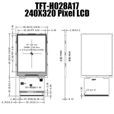 โมดูลจอแสดงผล TFT ขนาด 2.8 นิ้ว 240x320 MCU พร้อม IC ไดรเวอร์ ST7789