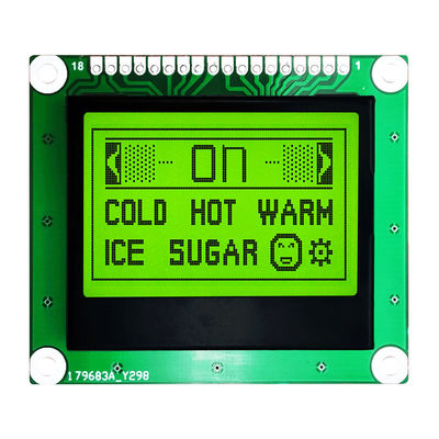 128X64 Dots Graphic โมดูล FSTN COB LCD พร้อมไฟพื้นหลังสีขาว