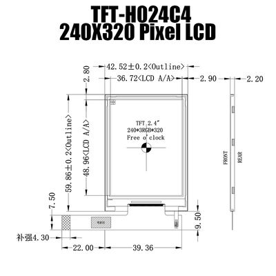 2.4 นิ้ว SPI TFT LCD จอแสดงผล IPS แผงหน้าจอ 240x320 ผู้ผลิตจอแสดงผล LCD
