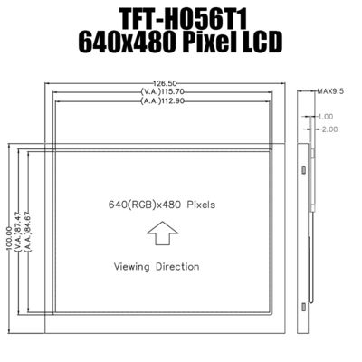 5.6 &quot;นิ้ว MIPI TFT LCD Panel 640x480 IPS LCD Monitors สำหรับการควบคุมอุตสาหกรรม