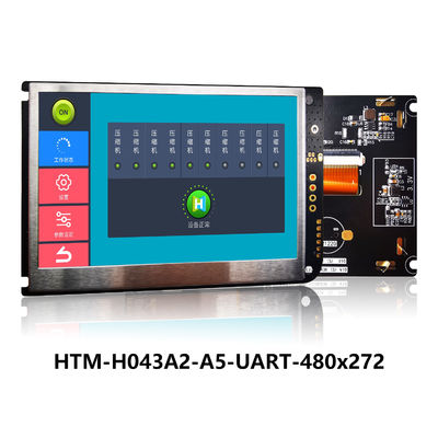4.3 นิ้ว UART TFT LCD 480x272 จอแสดงผล TFT แผงโมดูลพร้อมแผงควบคุม LCD