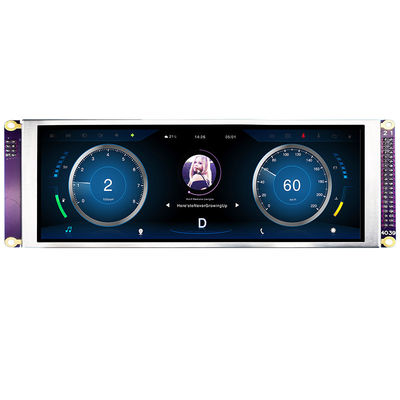 7.84 นิ้ว Bar Style IPS TFT LCD Display 1280x400 MCU สำหรับจอภาพรถยนต์