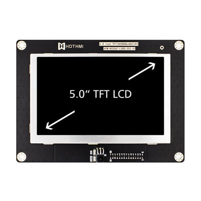 5.0 นิ้ว IPS 800x480 แผงแสดงผลโมดูล TFT LCD อุณหภูมิกว้าง LVDS
